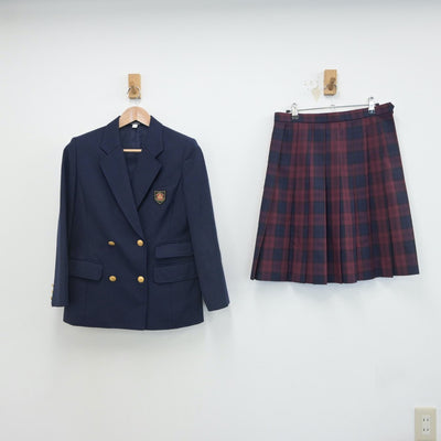 【中古】愛媛県 松山東雲高等学校 女子制服 2点（ブレザー・スカート）sf016401