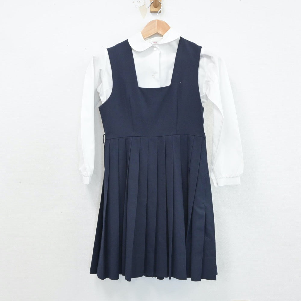 【中古】徳島県 鳴門教育大学附属中学校 女子制服 3点（ブレザー・シャツ・ジャンパースカート）sf016415