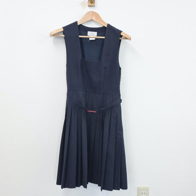 【中古】徳島県 鳴門教育大学附属中学校 女子制服 3点（シャツ・ジャンパースカート）sf016416