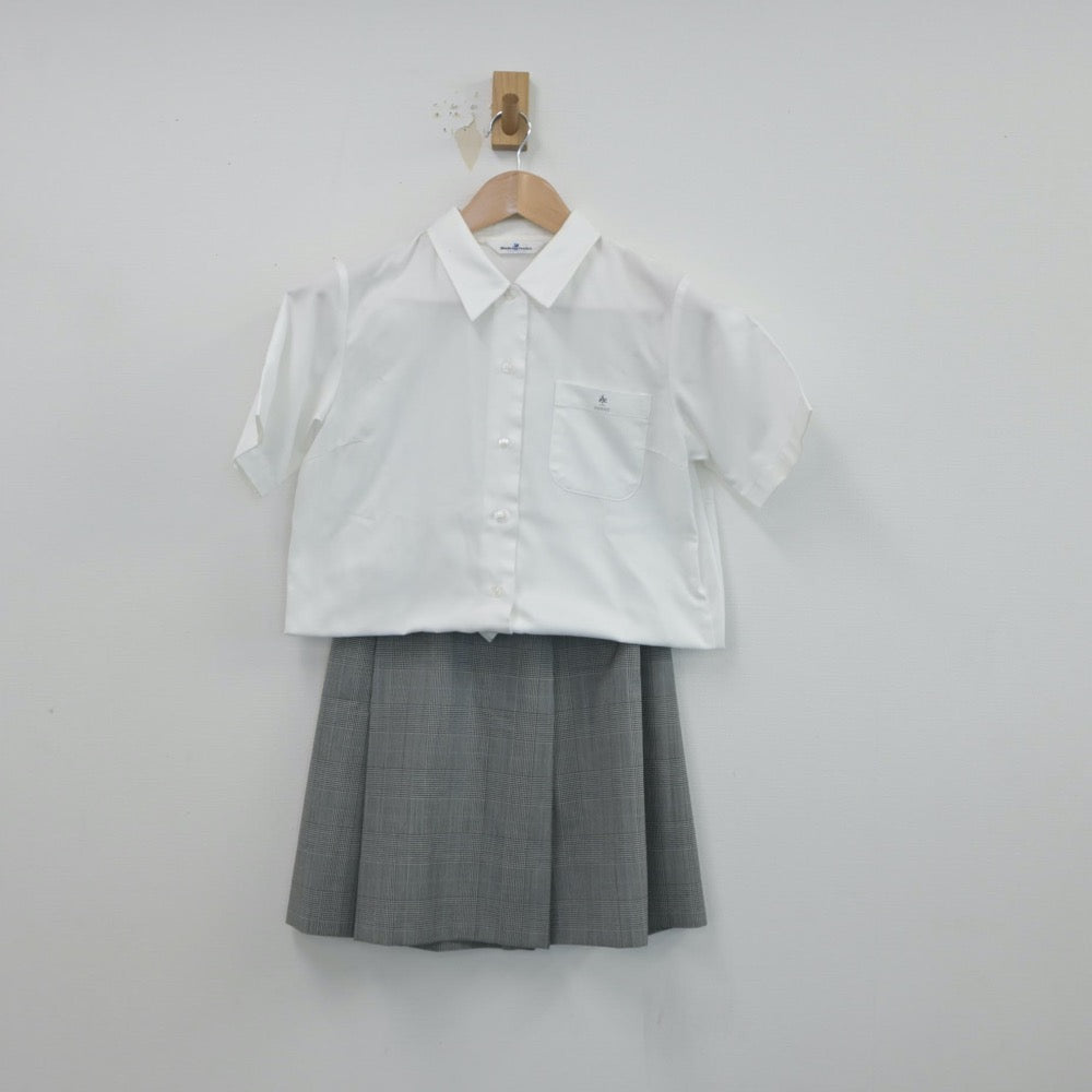 【中古】神奈川県 山手学院高等学校 女子制服 2点（シャツ・スカート）sf016418