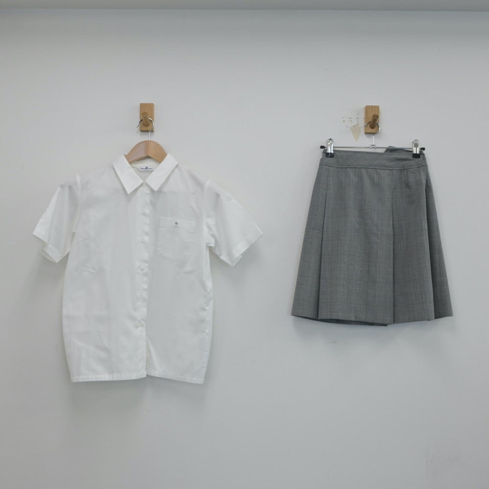 【中古】神奈川県 山手学院高等学校 女子制服 2点（シャツ・スカート）sf016418