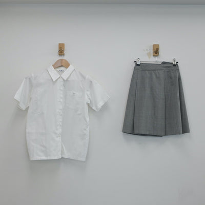 【中古】神奈川県 山手学院高等学校 女子制服 2点（シャツ・スカート）sf016418