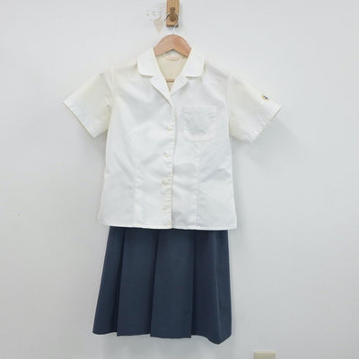 【中古】奈良県 高円高等学校 女子制服 2点（シャツ・スカート）sf016420