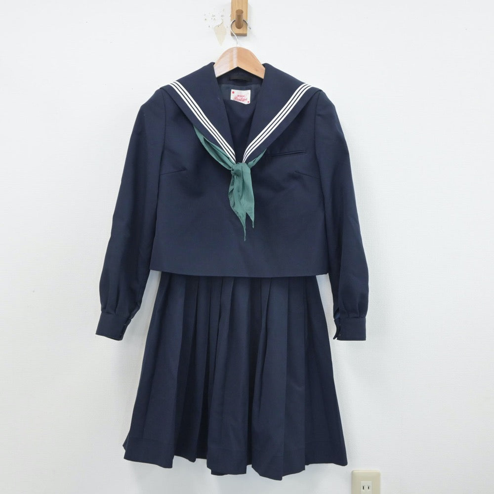 【中古】佐賀県 鳥栖西中学校 女子制服 3点（セーラー服・スカート）sf016423