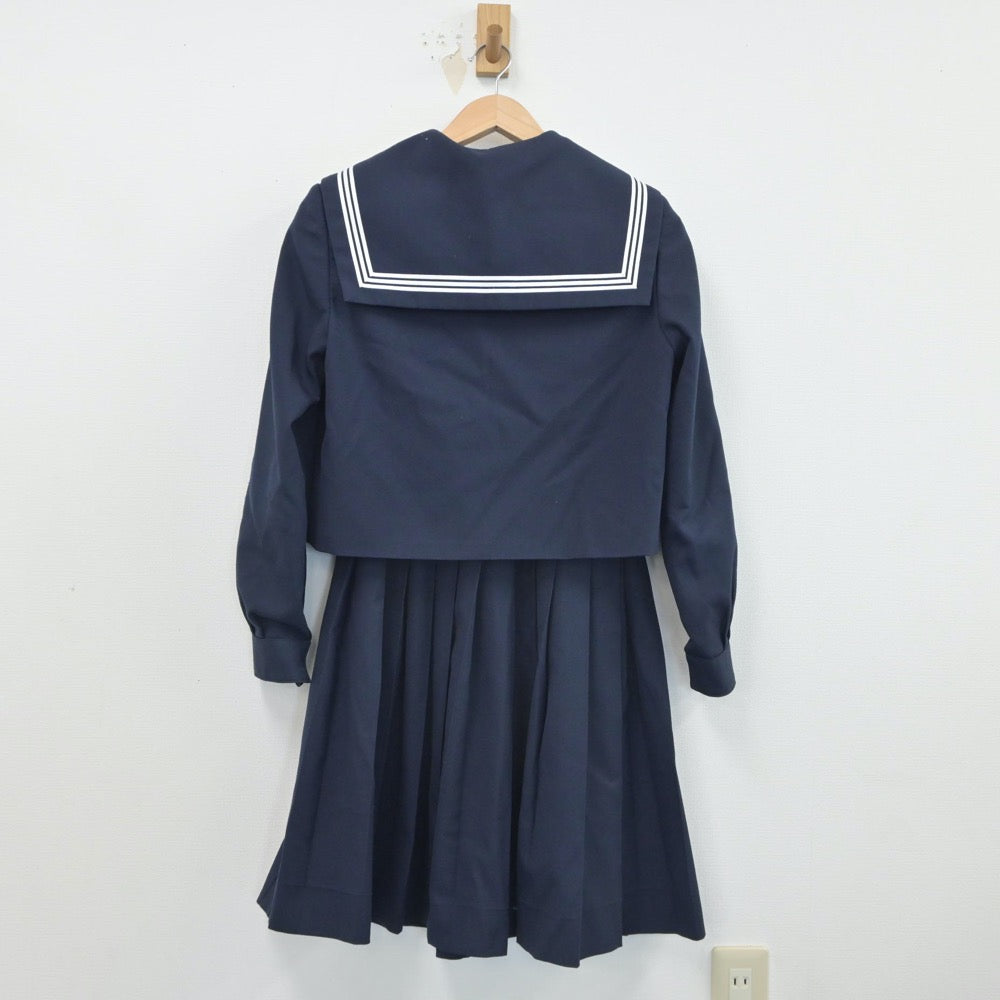 【中古】佐賀県 鳥栖西中学校 女子制服 3点（セーラー服・スカート）sf016423