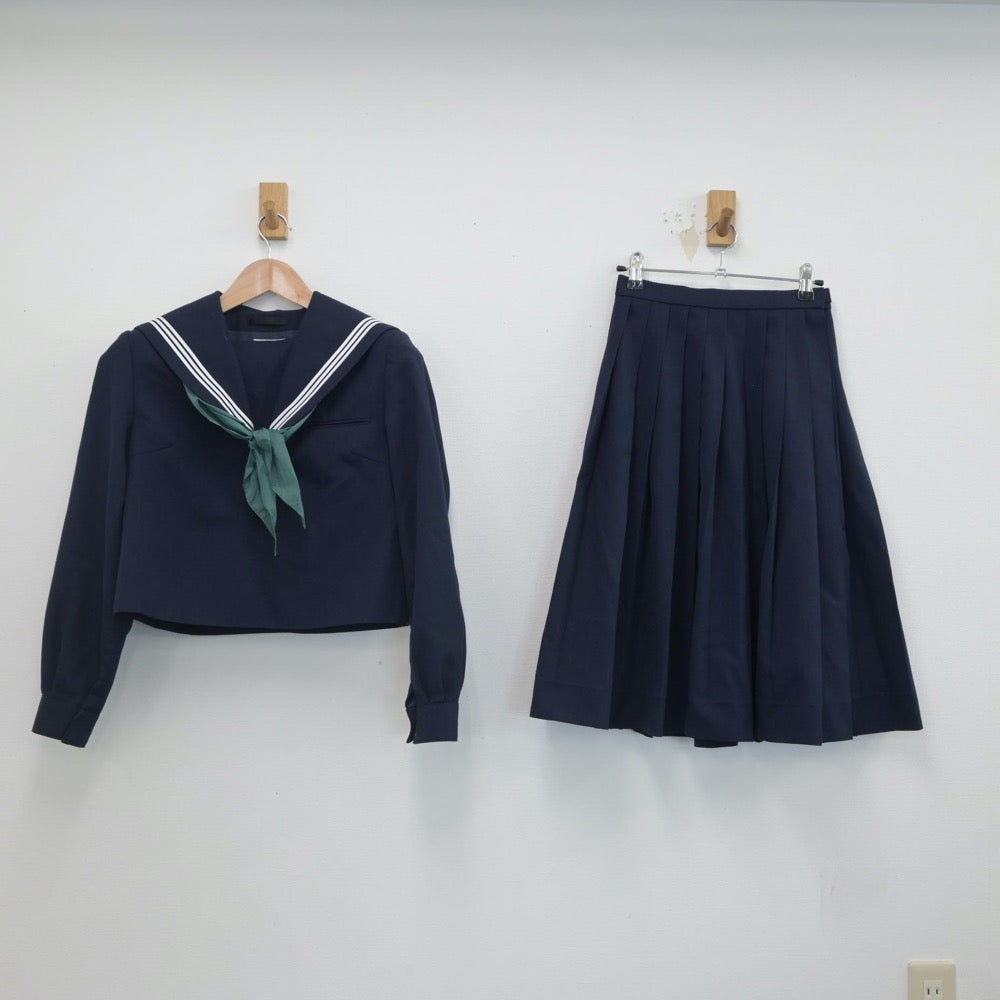 【中古】佐賀県 鳥栖西中学校 女子制服 3点（セーラー服・スカート）sf016423