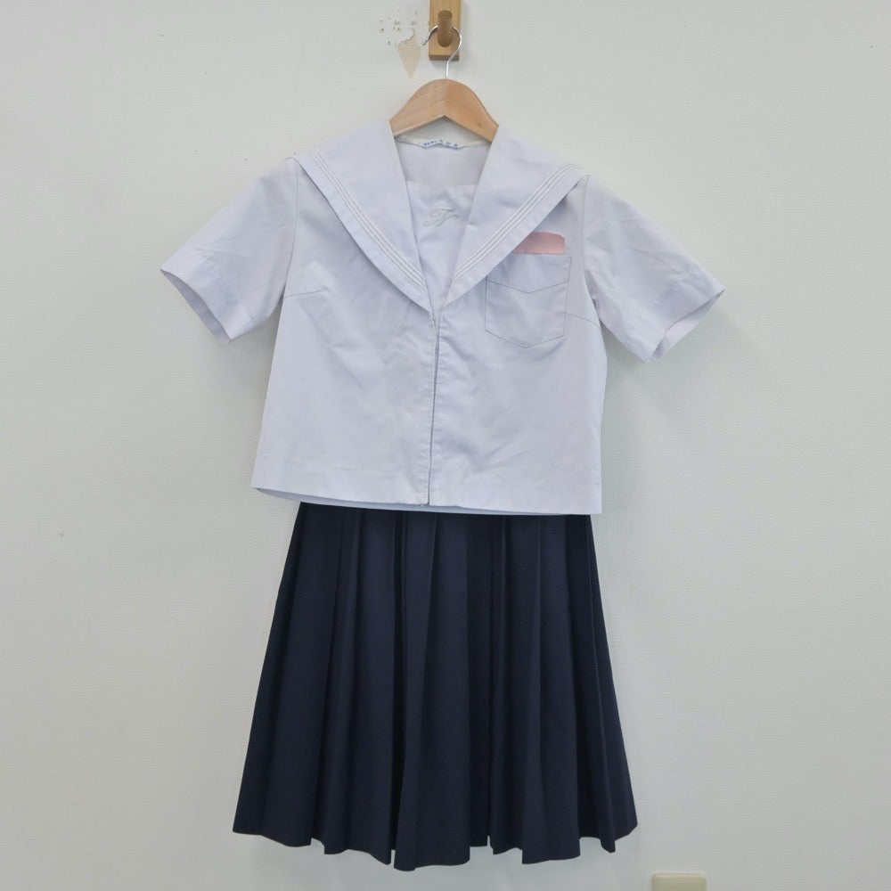 【中古】佐賀県 鳥栖西中学校 女子制服 2点（セーラー服・スカート）sf016424