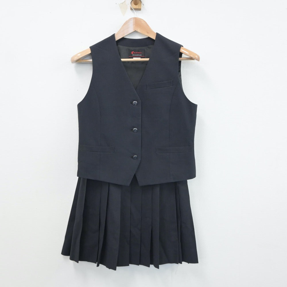 【中古】東京都 国分寺市立第五中学校 女子制服 2点（ベスト・スカート）sf016425