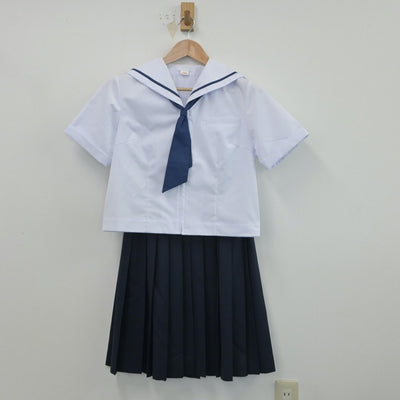 【中古】埼玉県 さいたま市立岸中学校 女子制服 3点（セーラー服・スカート）sf016430