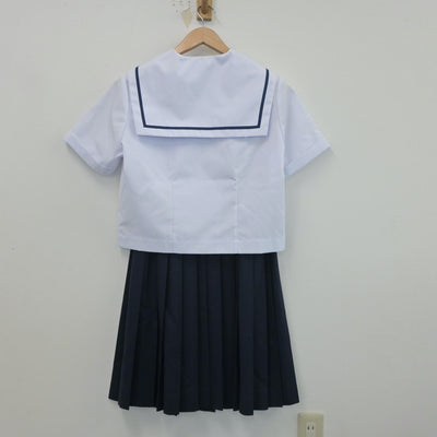 【中古】埼玉県 さいたま市立岸中学校 女子制服 3点（セーラー服・スカート）sf016430