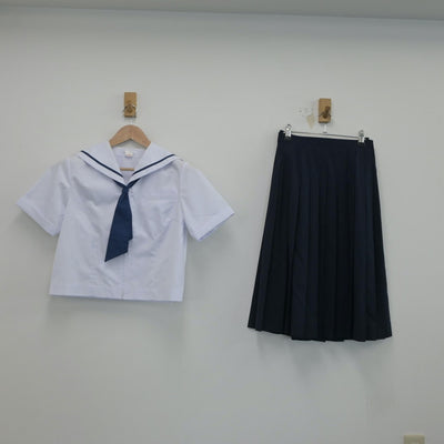 【中古】埼玉県 さいたま市立岸中学校 女子制服 3点（セーラー服・スカート）sf016430