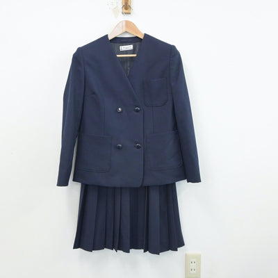 【中古】埼玉県 さいたま市立岸中学校 女子制服 3点（ブレザー・ベスト・スカート）sf016431