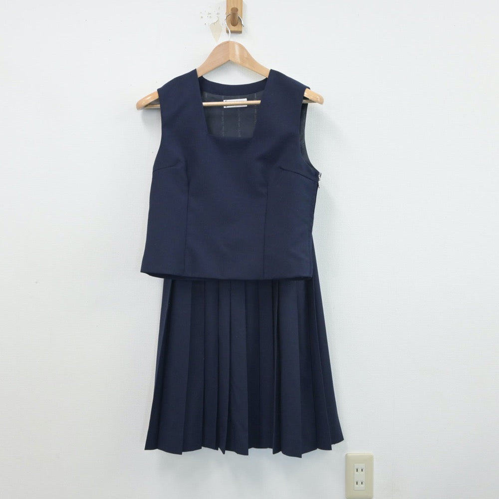 【中古】埼玉県 さいたま市立岸中学校 女子制服 3点（ブレザー・ベスト・スカート）sf016431