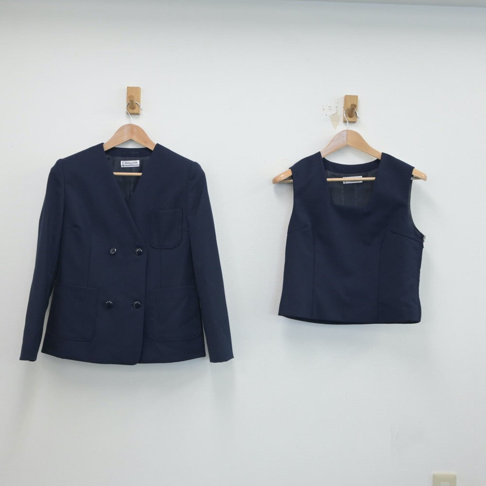 【中古】埼玉県 さいたま市立岸中学校 女子制服 3点（ブレザー・ベスト・スカート）sf016431