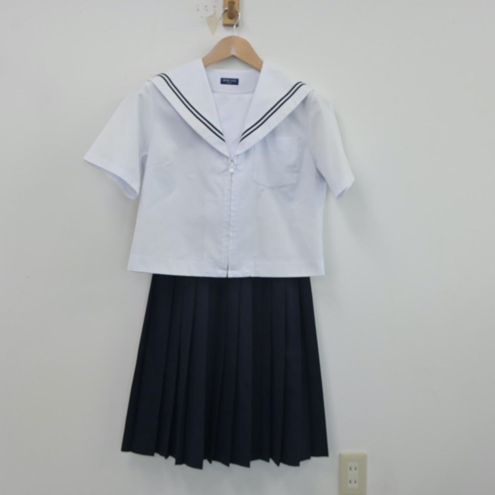 【中古】愛知県 豊田市上郷中学校 女子制服 3点（セーラー服・スカート）sf016432