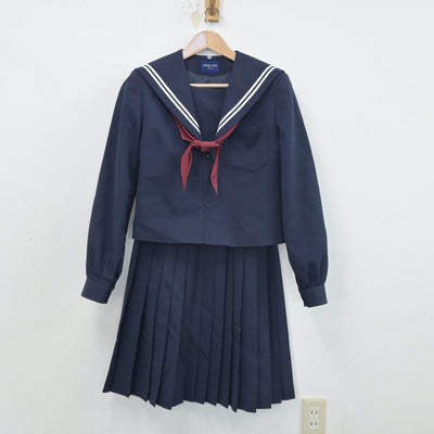 【中古】愛知県 豊田市上郷中学校 女子制服 3点（セーラー服・スカート）sf016433