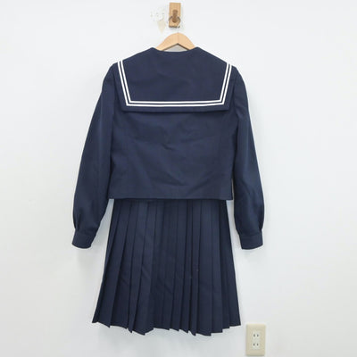 【中古】愛知県 豊田市上郷中学校 女子制服 3点（セーラー服・スカート）sf016433