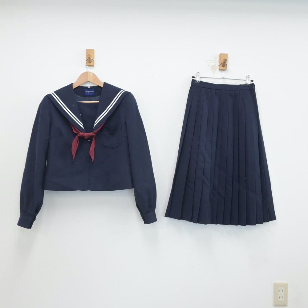 【中古】愛知県 豊田市上郷中学校 女子制服 3点（セーラー服・スカート）sf016433