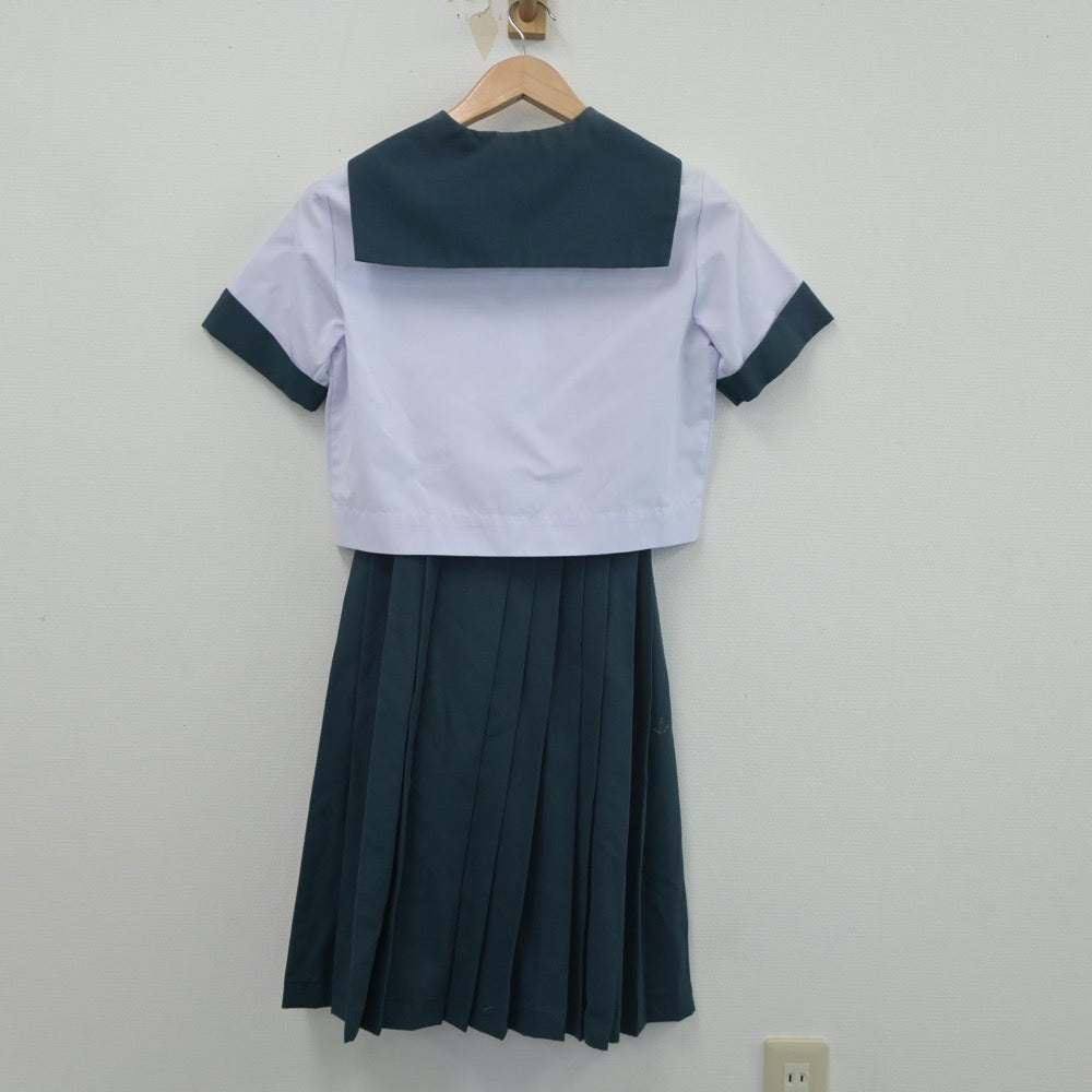 【中古】鹿児島県 鹿児島大学教育学部附属中学校 女子制服 2点（セーラー服・スカート）sf016438