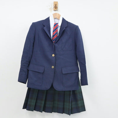 【中古】佐賀県 佐賀県立致遠館高等学校 女子制服 5点（ブレザー・シャツ・ベスト・スカート）sf016445