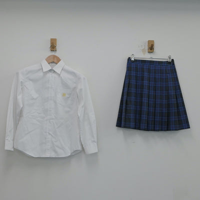 【中古】神奈川県 日本大学高等学校 女子制服 3点（シャツ・ニット・スカート）sf016454