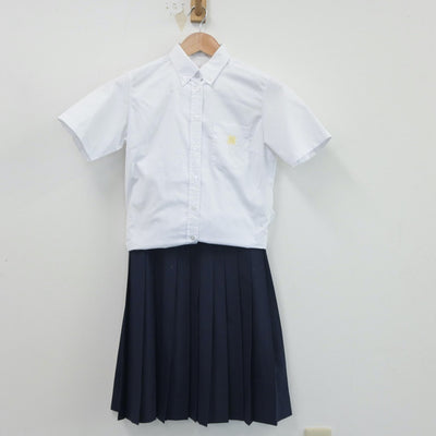 【中古】神奈川県 日本大学高等学校 女子制服 3点（シャツ・ニットベスト・スカート）sf016455