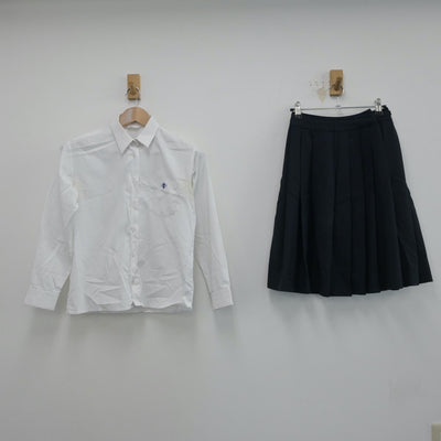 【中古】静岡県 伊東高等学校 女子制服 2点（シャツ・スカート）sf016458