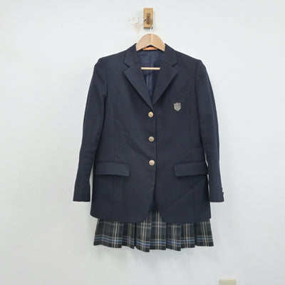 【中古】東京都 拓殖大学第一高等学校 女子制服 3点（ブレザー・ニット・スカート）sf016461