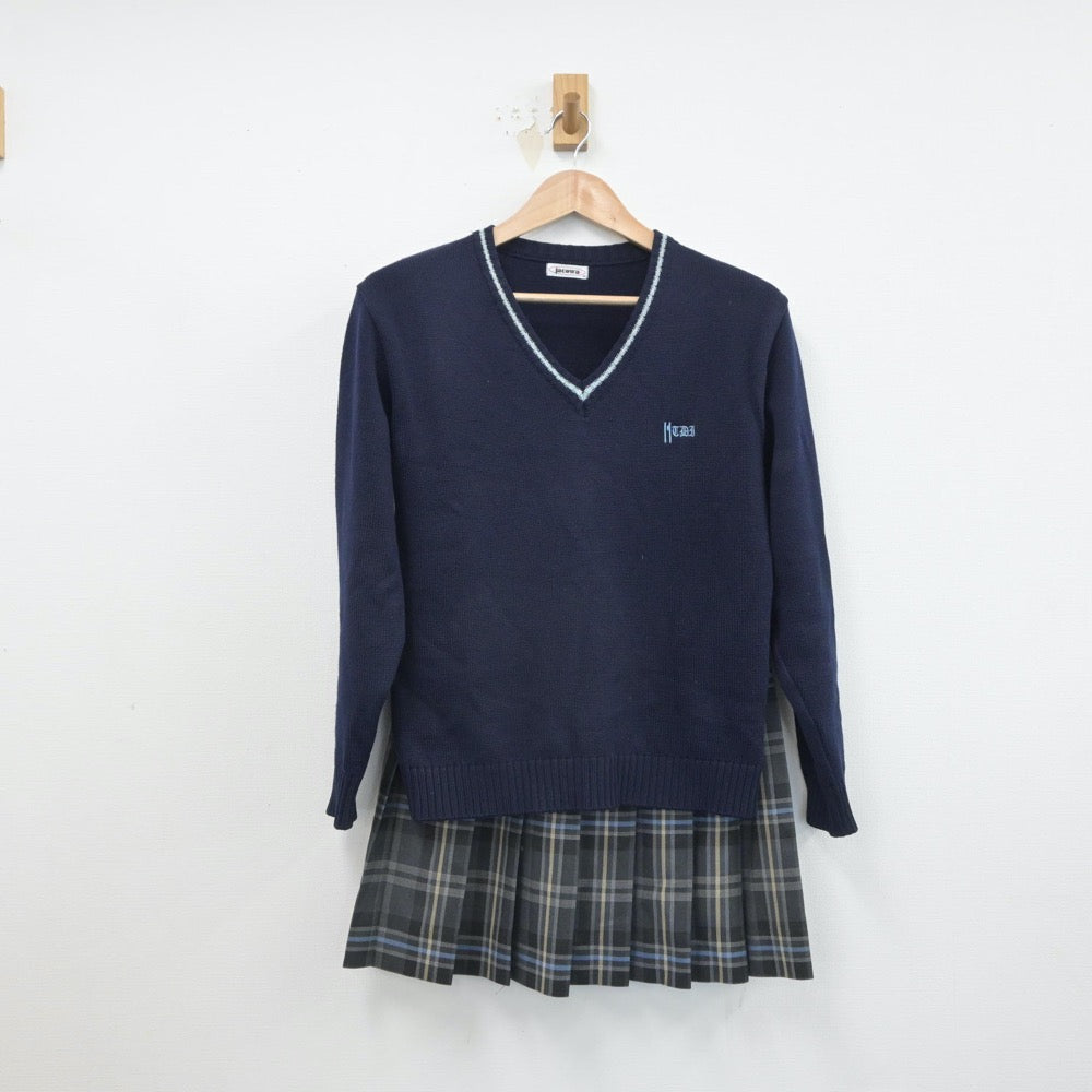 【中古】東京都 拓殖大学第一高等学校 女子制服 3点（ブレザー・ニット・スカート）sf016461