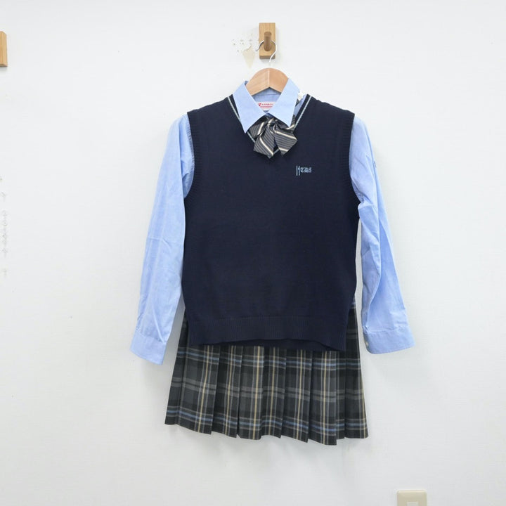 【中古制服】東京都 拓殖大学第一高等学校 女子制服 4点（シャツ・ベスト・スカート）sf016462【リサイクル学生服】 | 中古制服通販パレイド