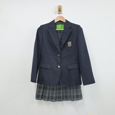 【中古】大阪府 弥刀中学校 女子制服 3点（ブレザー・ニット・スカート）sf016465