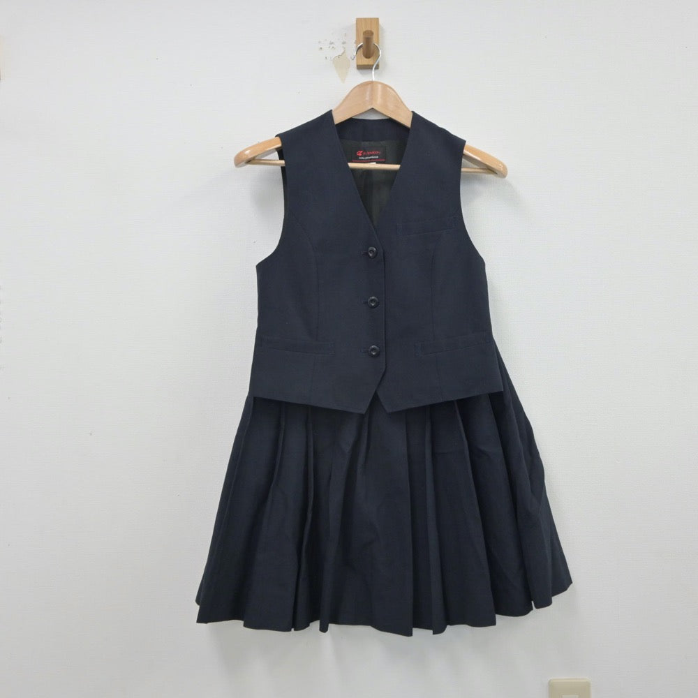 【中古】静岡県 伊東高等学校 女子制服 2点（ベスト・スカート）sf016481