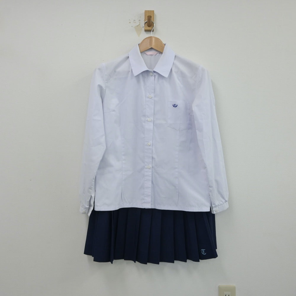 【中古】愛知県 富田高等学校 女子制服 3点（ブレザー・シャツ・スカート）sf016488