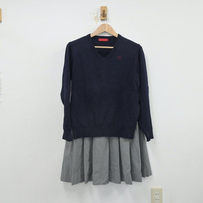 【中古】茨城県 水戸桜ノ牧高等学校 女子制服 4点（ブレザー・ニット・スカート）sf016502