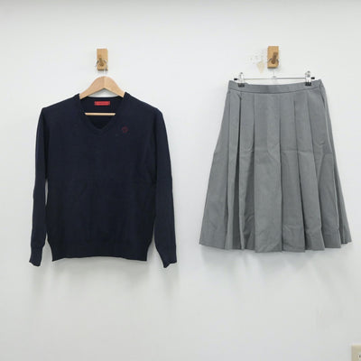 【中古】茨城県 水戸桜ノ牧高等学校 女子制服 4点（ブレザー・ニット・スカート）sf016502