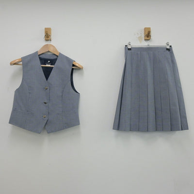 【中古】神奈川県 桐光学園高等学校 女子制服 2点（ベスト・スカート）sf016506