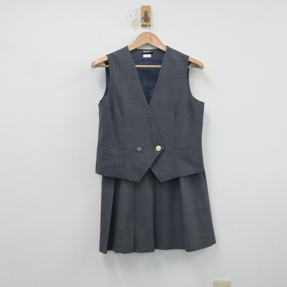 【中古】神奈川県 海老名中学校 女子制服 3点（ブレザー・ベスト・スカート）sf016507