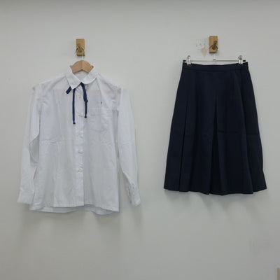 【中古】福岡県 筑紫高等学校 女子制服 5点（ブレザー・シャツ・スカート）sf016508