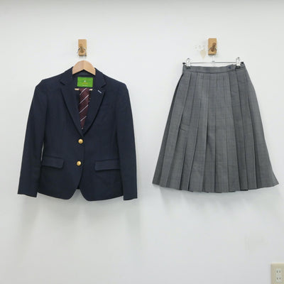 【中古】大阪府 近畿大学附属高等学校 女子制服 4点（ブレザー・スカート・ニット）sf016518