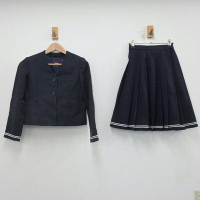 【中古】岡山県 岡輝中学校 女子制服 4点（ブレザー・スカート）sf016524