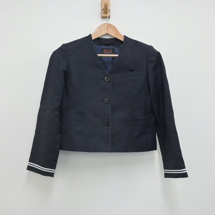 【中古】岡山県 岡輝中学校 女子制服 4点（ブレザー・スカート）sf016524