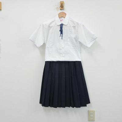 【中古】北海道 札幌市立柏中学校 女子制服 3点（シャツ・スカート）sf016528