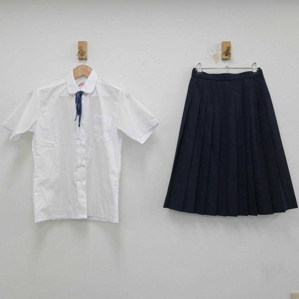 【中古】北海道 札幌市立柏中学校 女子制服 3点（シャツ・スカート）sf016528