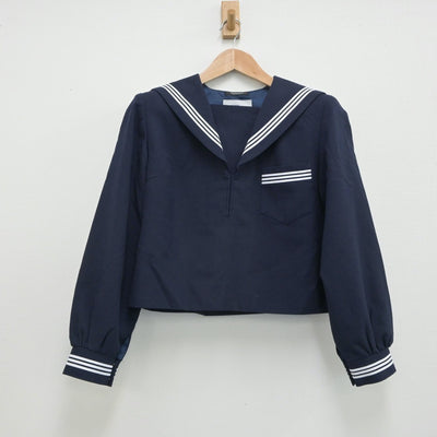 【中古】兵庫県 揖保川中学校 女子制服 2点（セーラー服・スカート）sf016532