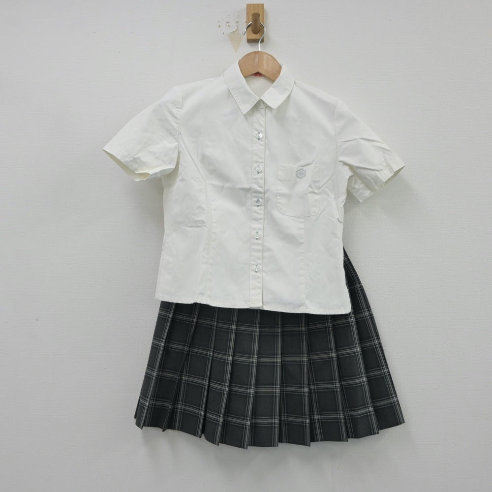 【中古】東京都 実践学園中学高等学校 女子制服 3点（シャツ・ニットベスト・スカート）sf016535