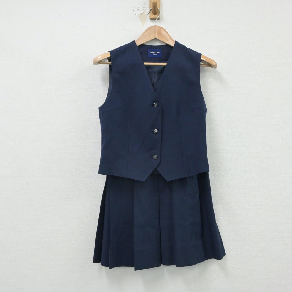 【中古】神奈川県 光丘中学校 女子制服 2点（ベスト・スカート）sf016542