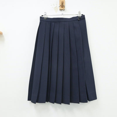 【中古】大阪府 清教学園高等学校 女子制服 2点（ニットベスト・スカート）sf016543