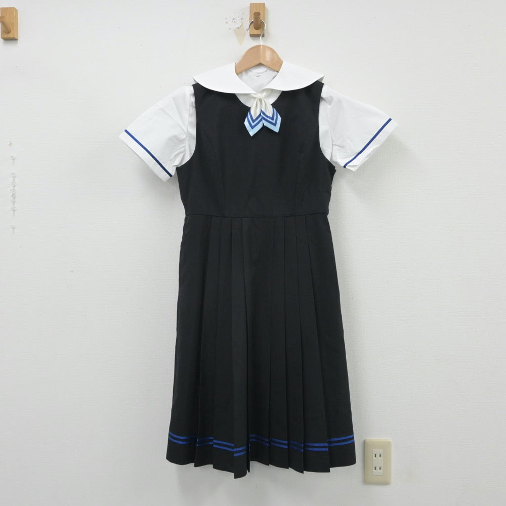 【中古】東京都 瀧野川女子学園高等学校 女子制服 4点（シャツ・ジャンパースカート）sf016547