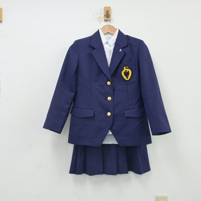 【中古】東京都 青稜高等学校 女子制服 5点（ブレザー・シャツ・ニット・スカート）sf016552