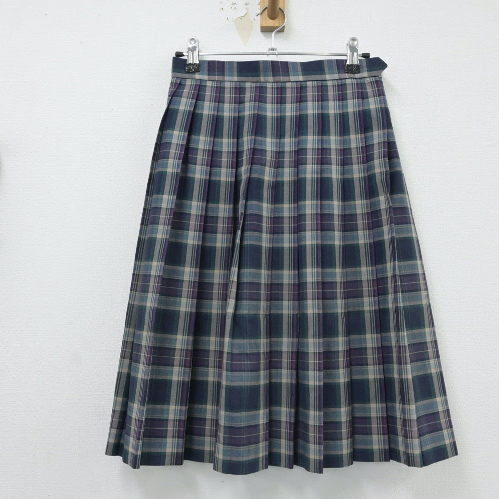 【中古】群馬県 伊勢崎工業高等学校 女子制服 2点（ニットベスト・スカート）sf016554